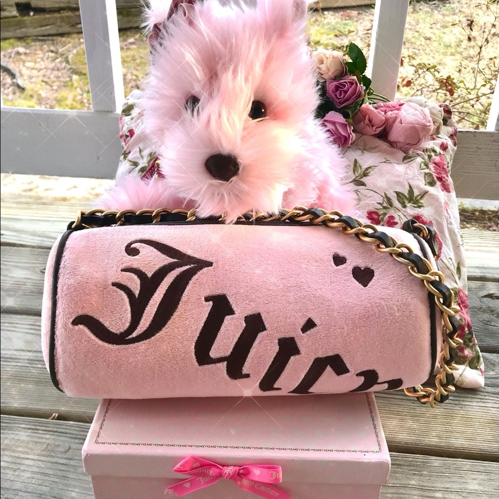 💖RARE💖YK2 Pink Juicy Couture Princess Barrel Bag ✨💫